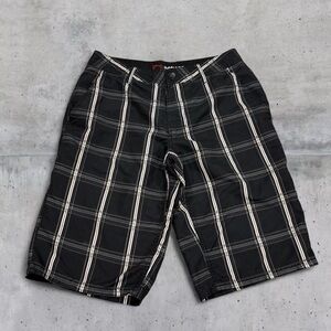 Y2K Tony Hawk Plaid Nylon Shorts